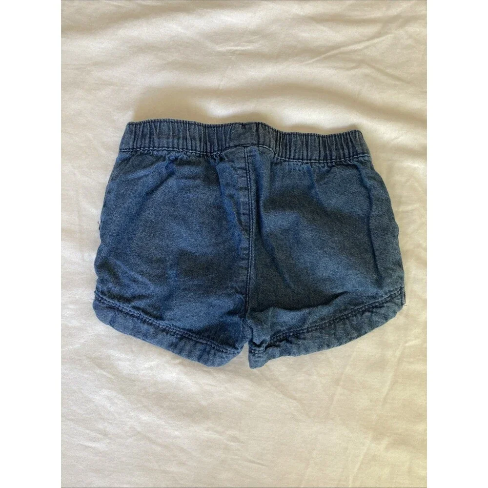 4T Star Ride girl clothes - one piece shorts | solid blue theme with pockets